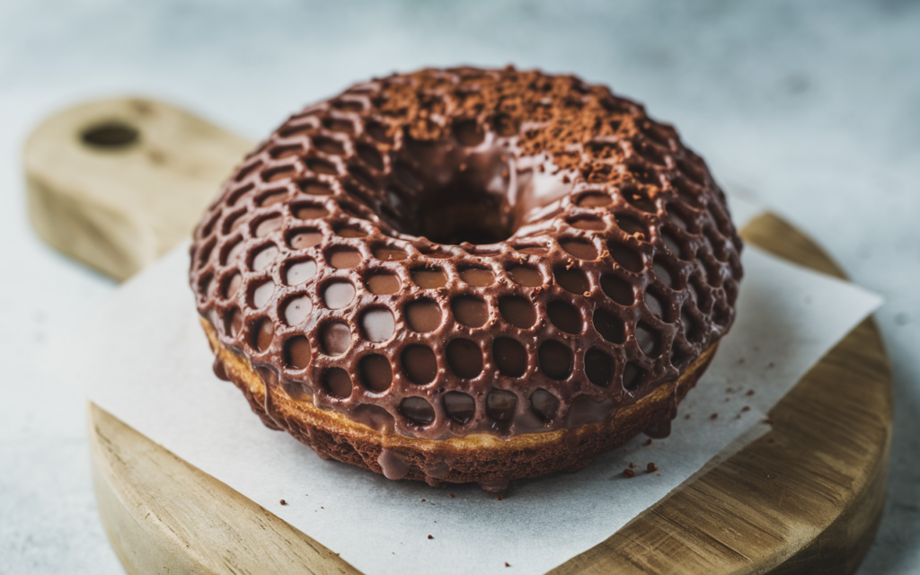 "Dunkin' chocolate glazed donut on a white plate"