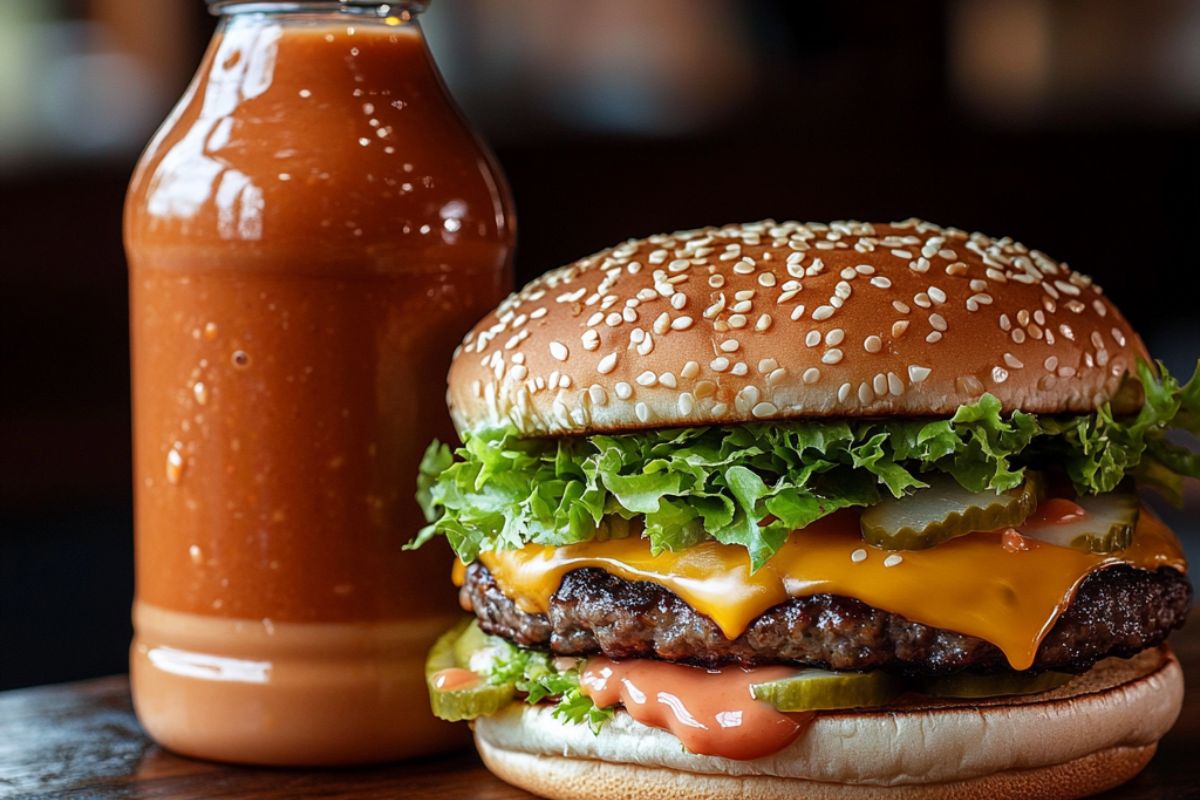 A comparison between burger sauce and Big Mac sauce with key ingredients shown.