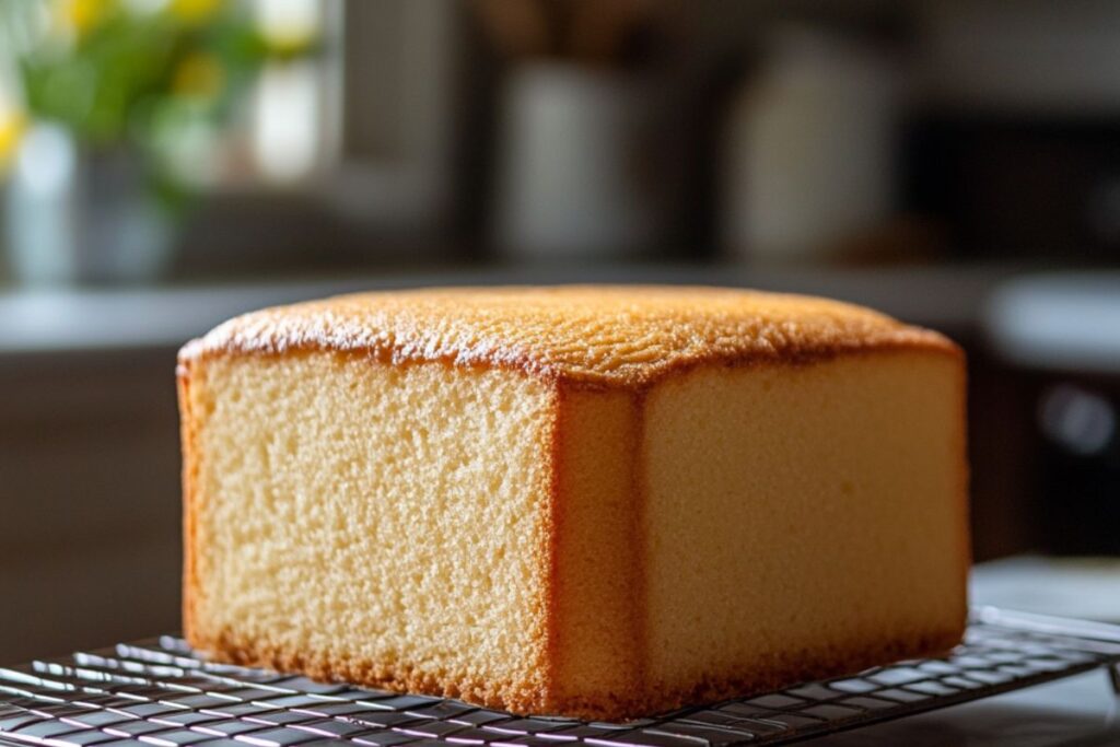 Moist pound cake with perfect texture