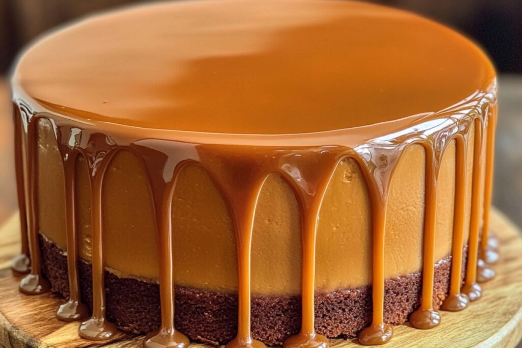 Image of a beautifully glazed cake with a glossy finish highlighting the perfect cake glazing technique.