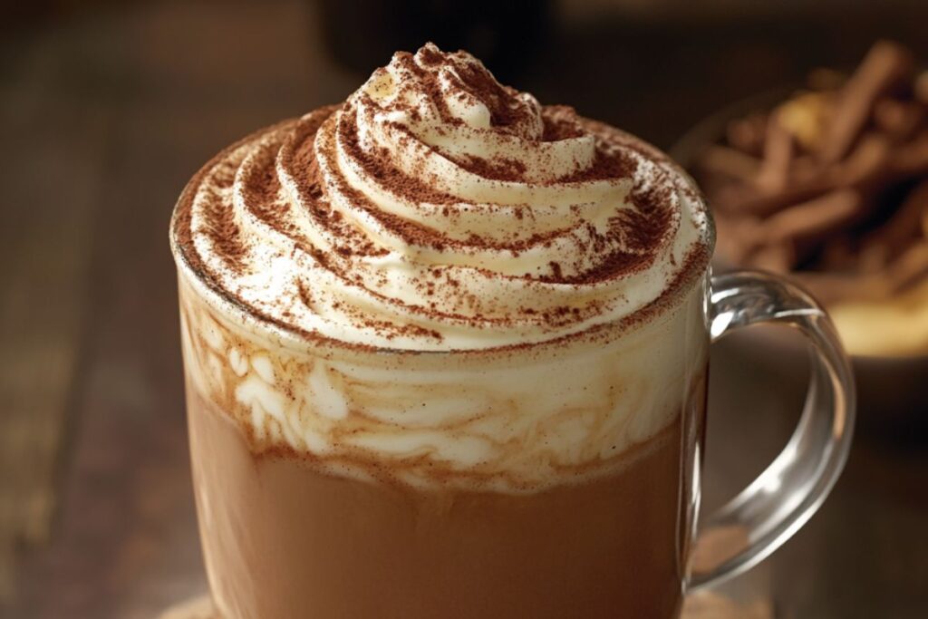 Mexican Mocha topped with cinnamon and spices