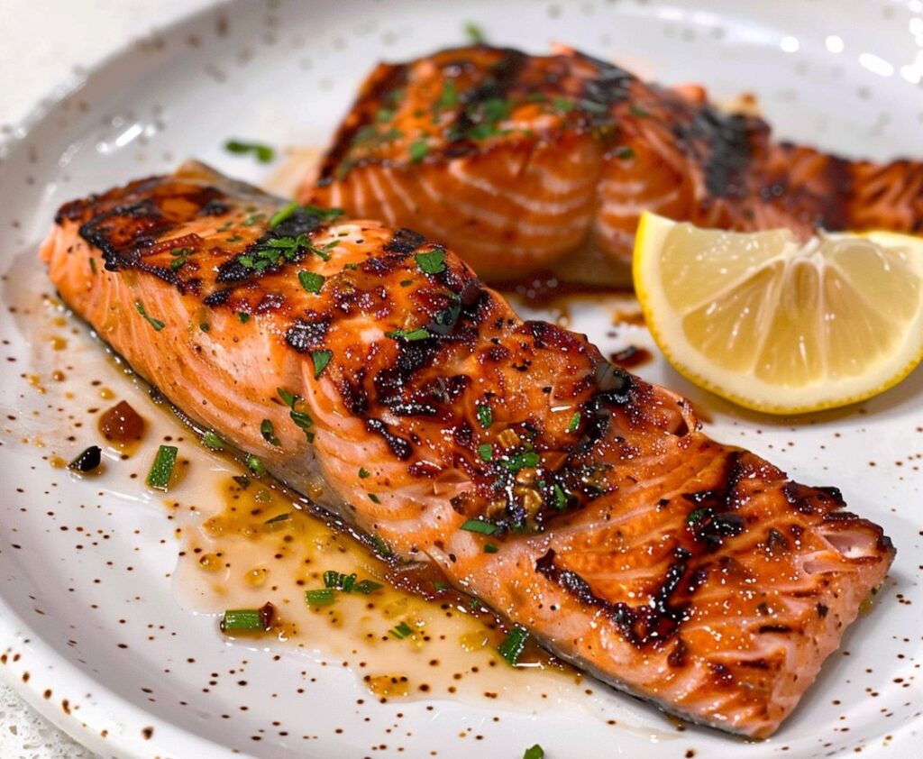 Air Fryer Salmon with Honey Garlic