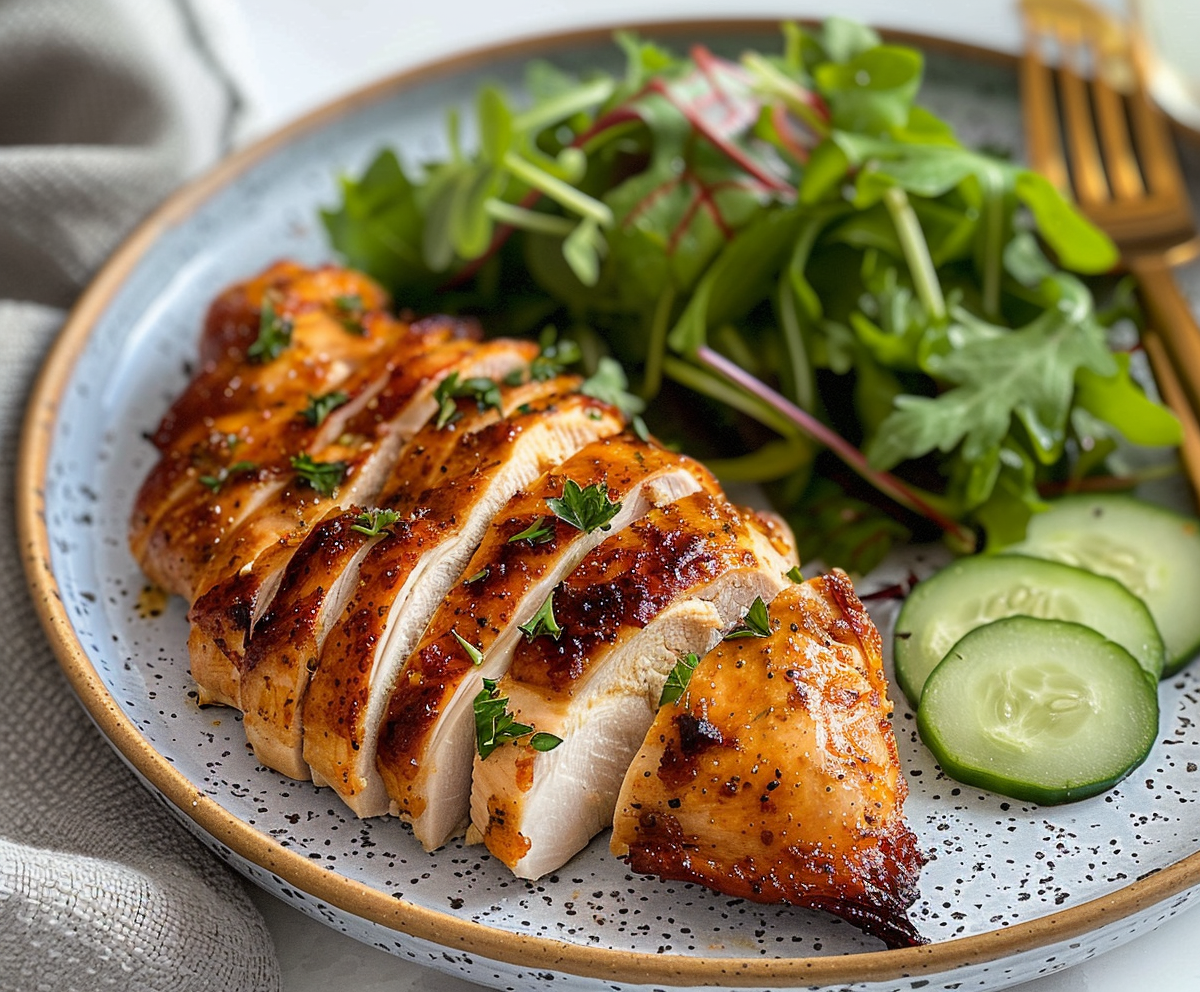 Air Fryer Chicken Breast with Garlic Lemon