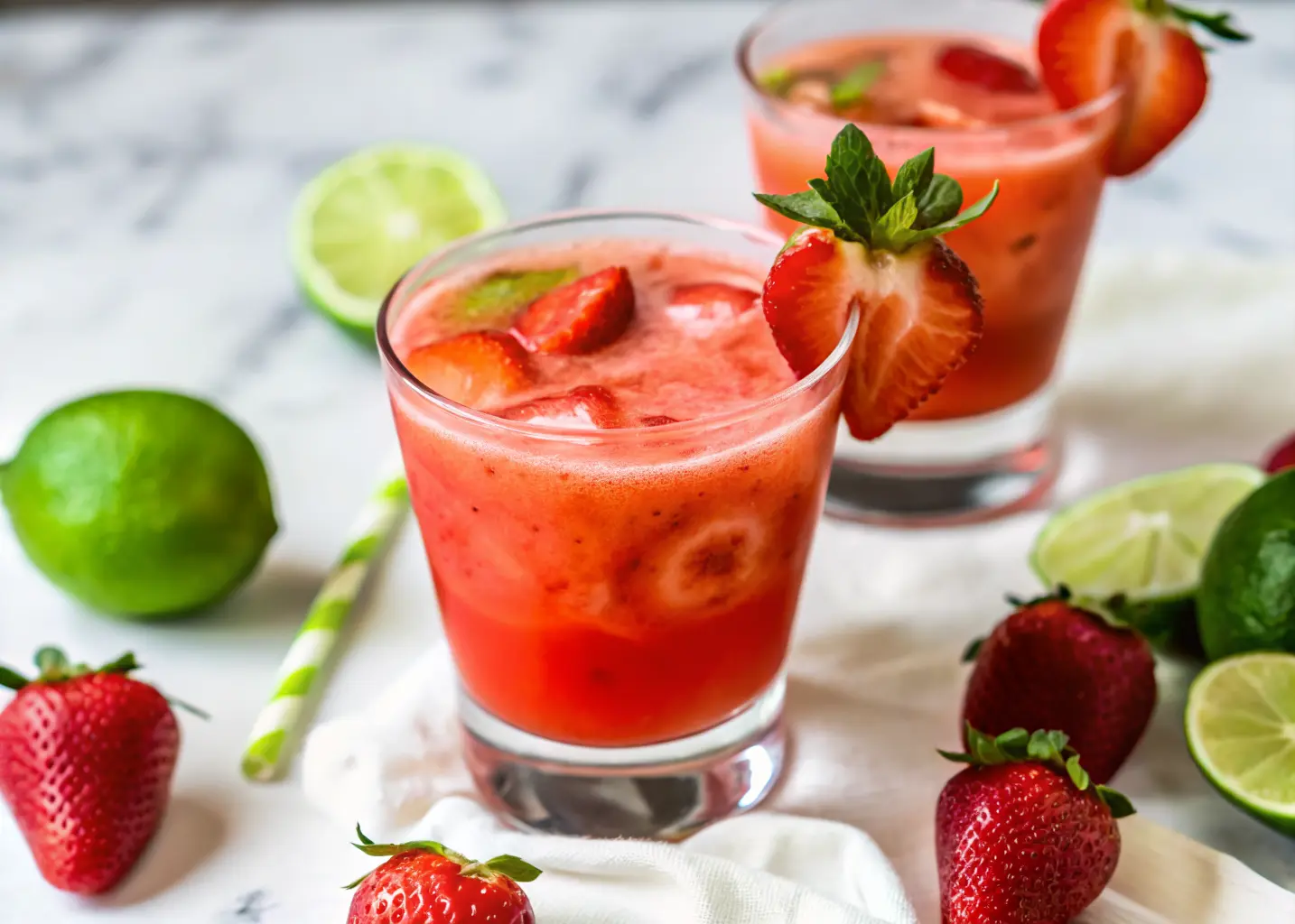 Tart & Sweet Strawberry Limeade Recipe