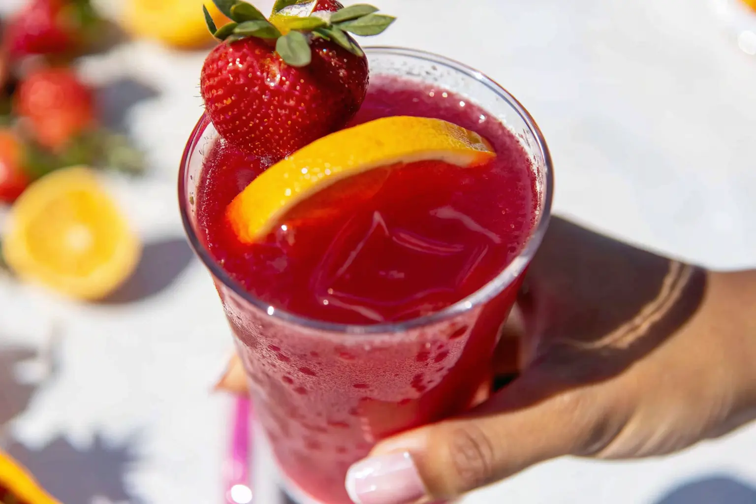 Hibiscus Strawberry Lemonade Refresher – Summer Drink Recipe