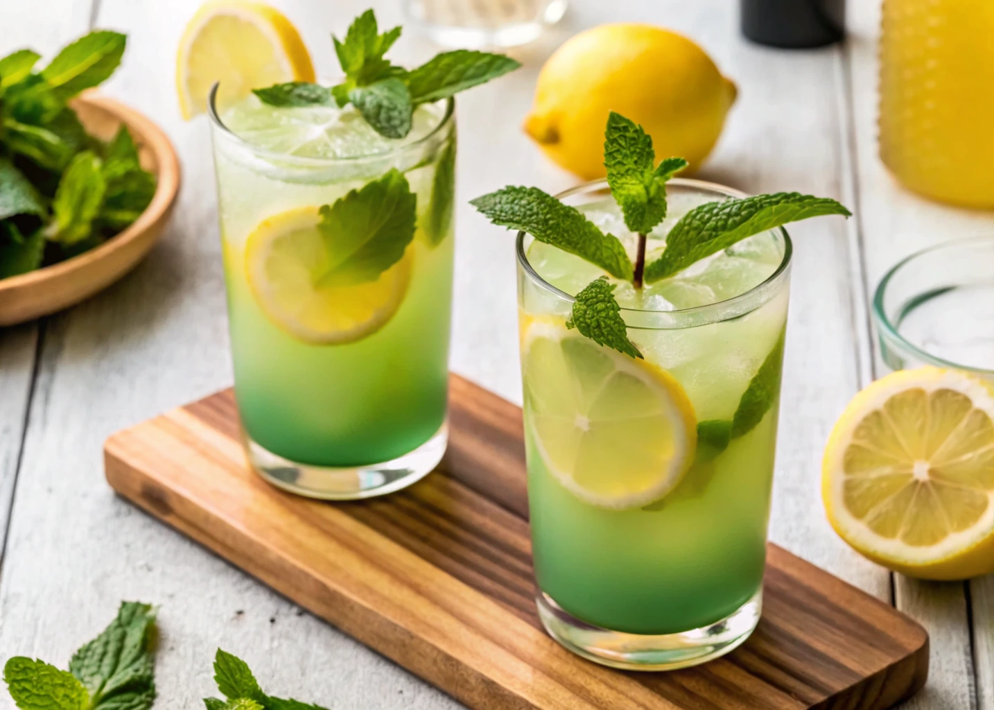 A vibrant Natural Zepbound drink made with ginger, cinnamon, honey, and apple cider vinegar, served in a glass with fresh herbs.